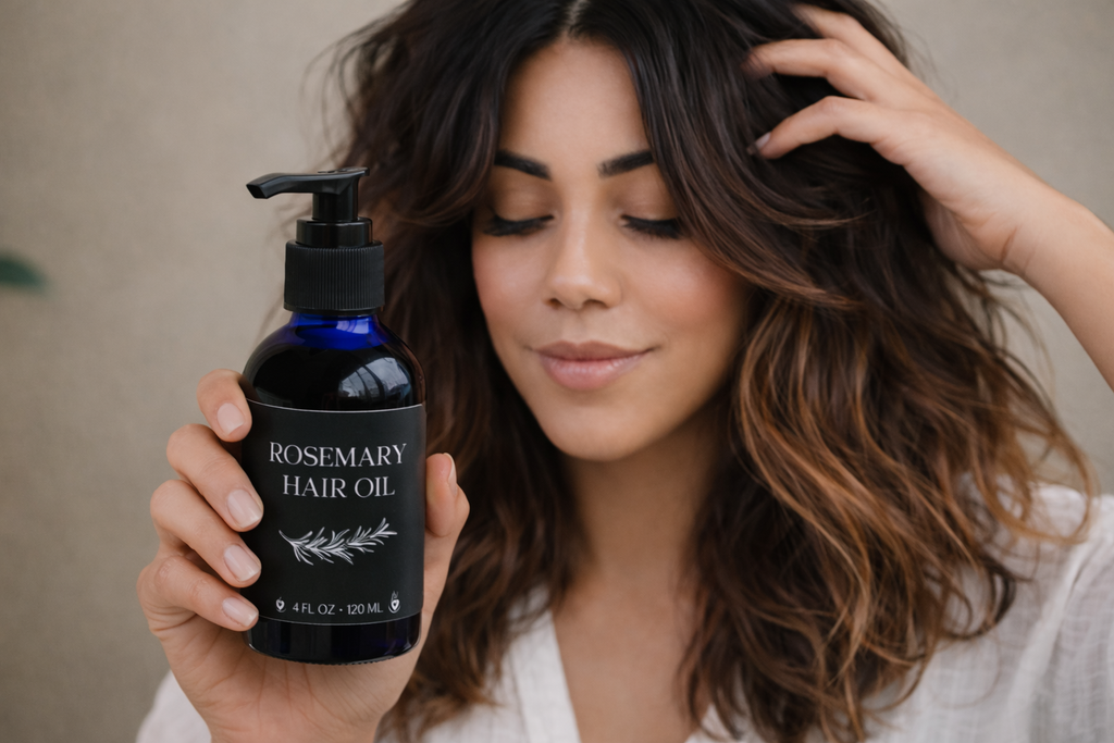 Organic Rosemary Hair Oil – Nourishing Scalp Treatment | 2 oz