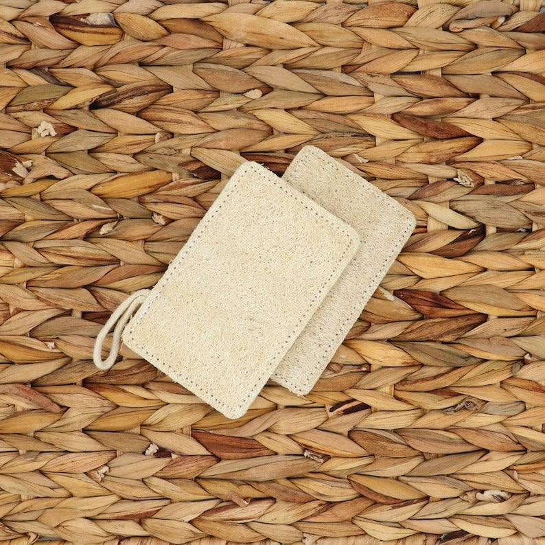 Natural Loofah Pad Set